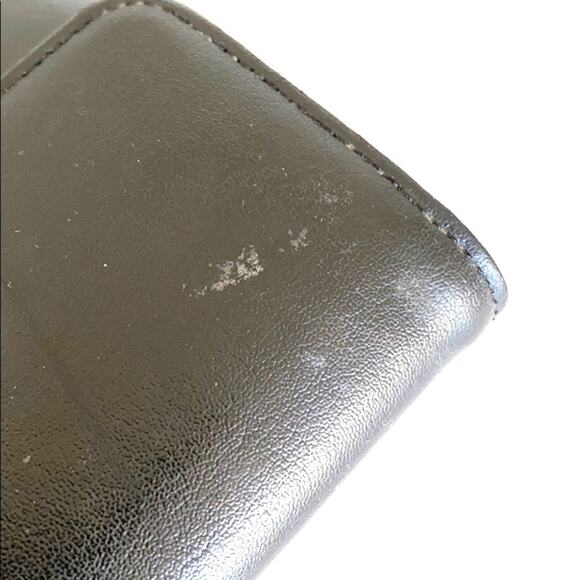 Esprit Women's Black Leather Tri Fold Organizer Envelope Clutch Wallet - Picture 9 of 10